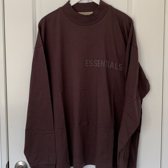 ESSENTIALS Plum Crewneck Long Sleeve Tee - Picture 7 of 12